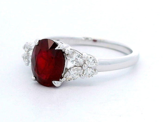 Oval Ruby & Diamond Ring