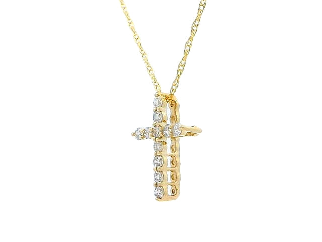 14KT Cross with Diamonds
