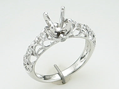 18KT Eng Mount with Diamonds