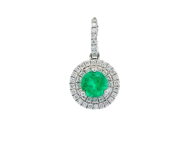 Emerald and Diamond Pendant