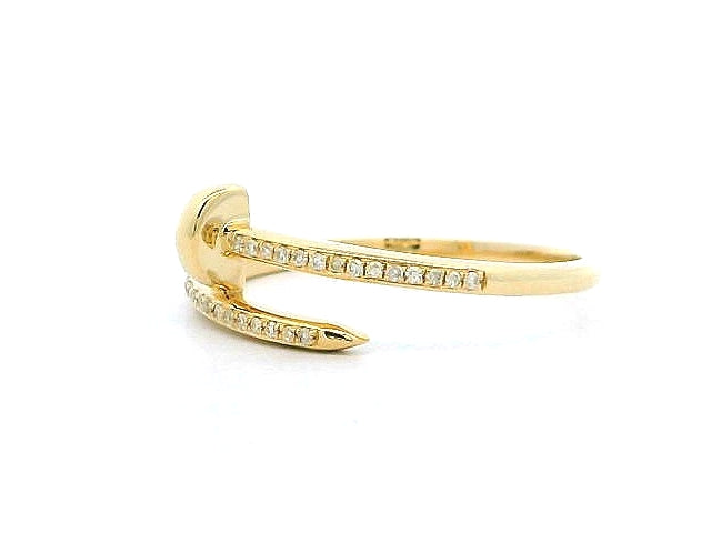 14KT Spike Ring with Diamonds
