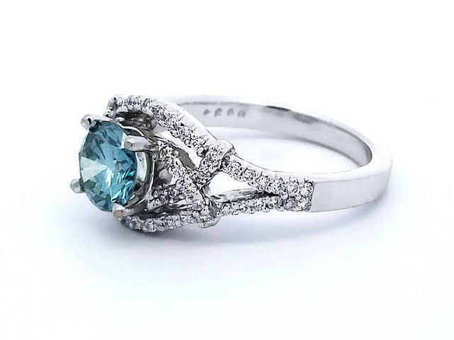1.10ct Blue Diamond Ring