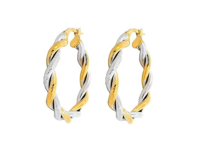 10KT Two Tone Hoops