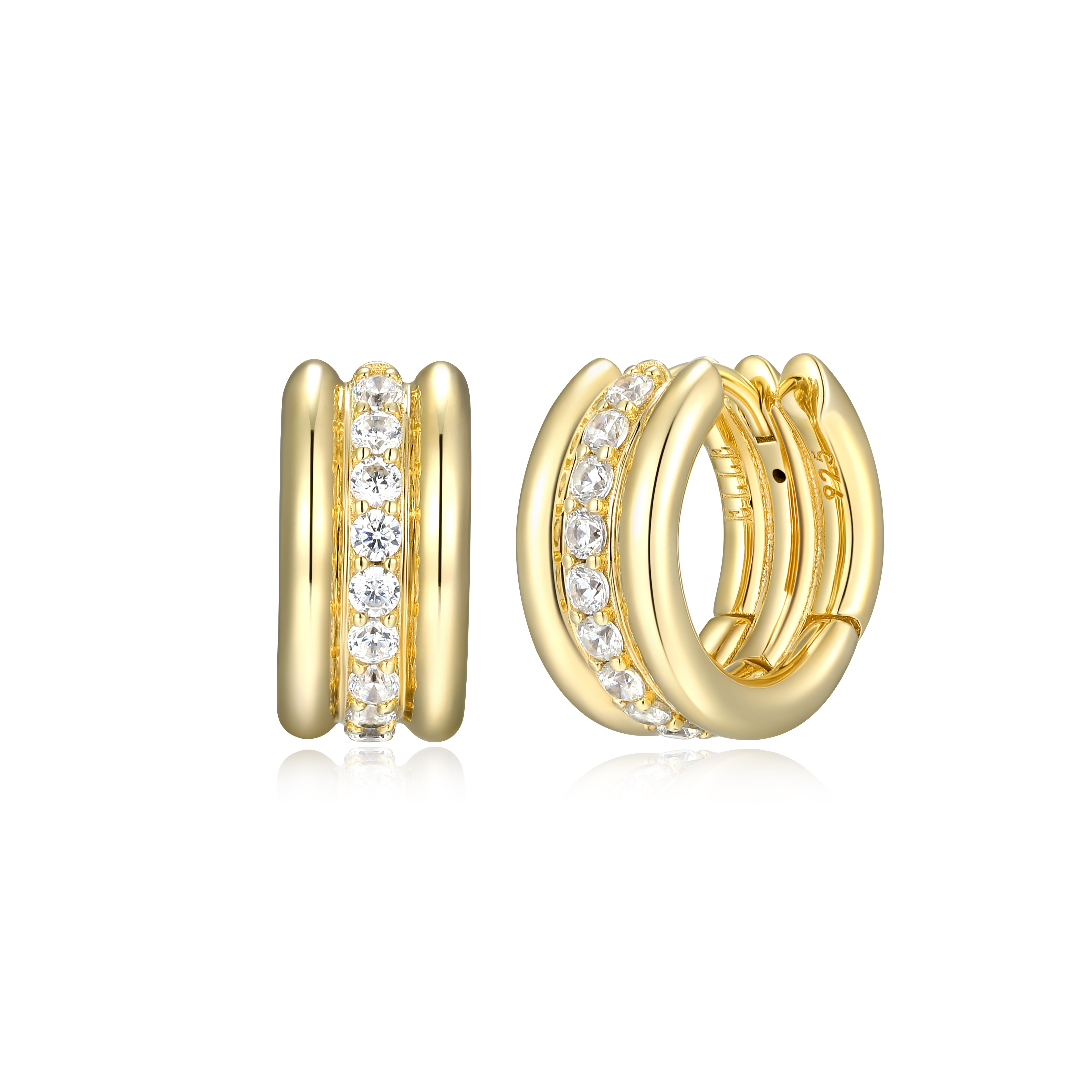 ELLE Goddess CZ Hoop Earrings