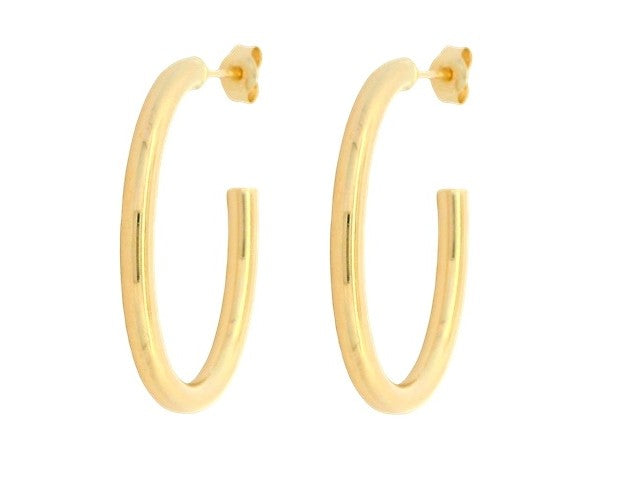 10KT Semi Hoop With Post and Butterfly