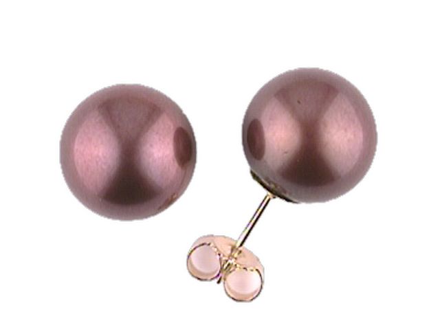 10- 10.5mm Chocolate Pearl Studs