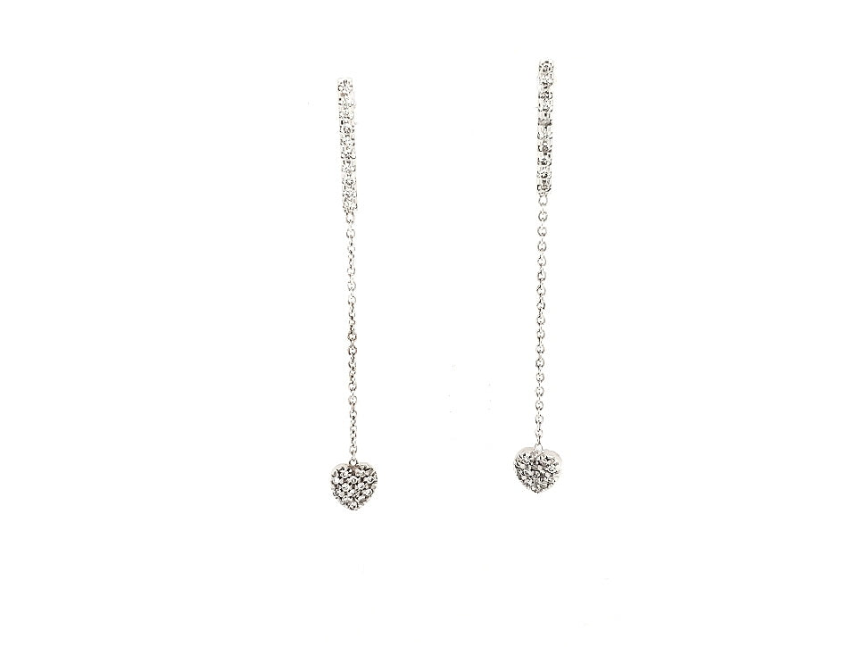 18 karat white gold drop earri