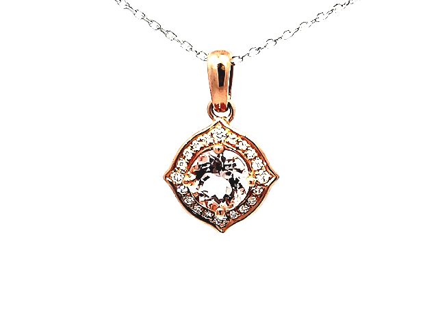 Morganinte & Diamond Pendant