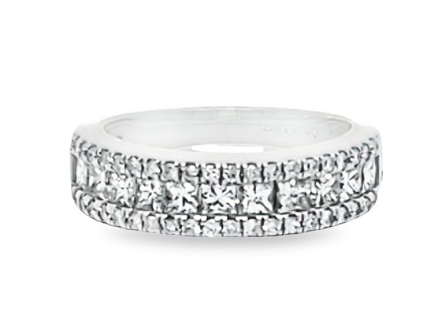Round & Princess Diamond Band