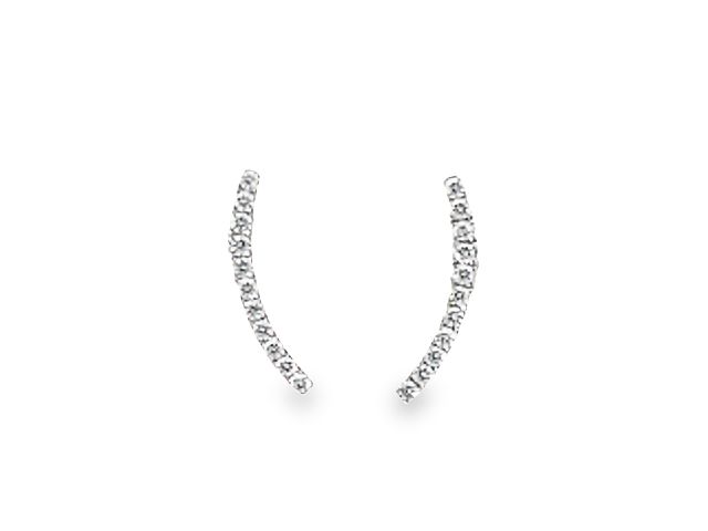 0.33 ctw Curved Bar Earrings