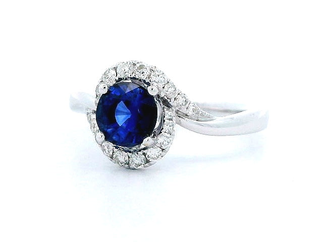 18kt Sapphire And Diamond Ring
