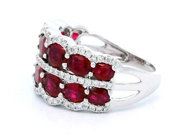 Oval Ruby and Diamond Ring