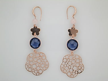 Silver earrings with Synthetic Amethyst