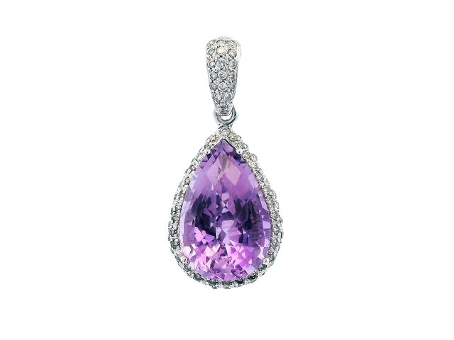 Amethyst & Diamond Pendant