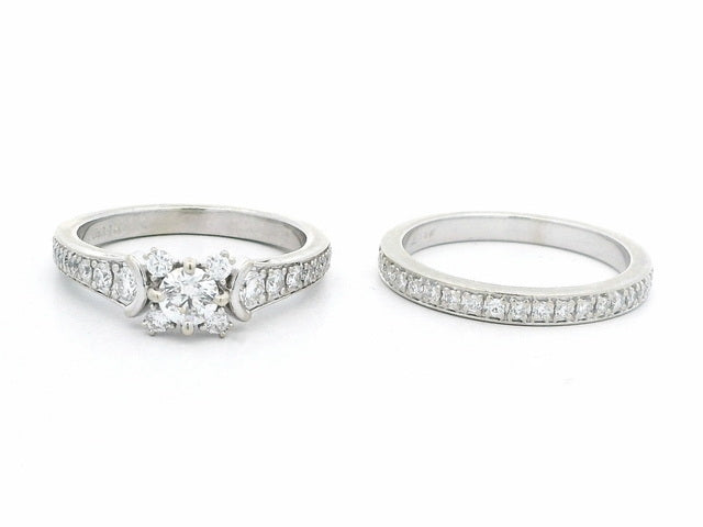 14KT Diamond Engagement Ring and Matching Wedding Band