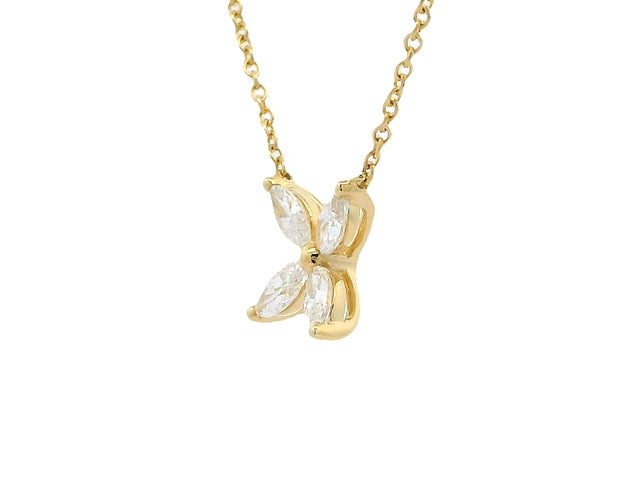 18KT Diamond Petals Necklace