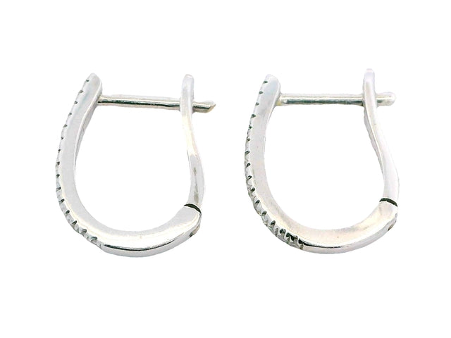 14KT Diamond Hoops