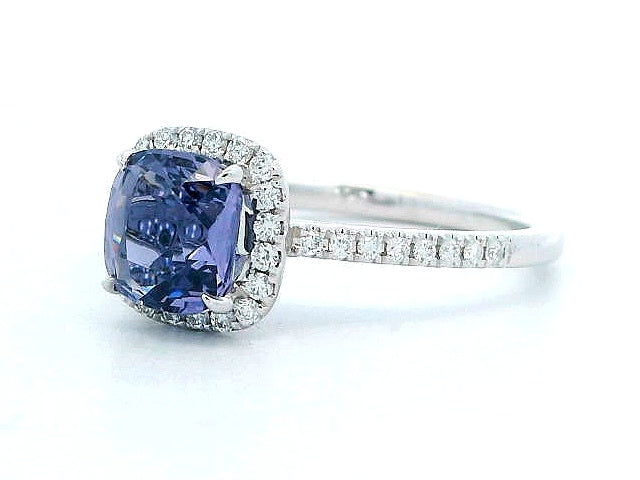 Purple Spinel and Diamond Ring