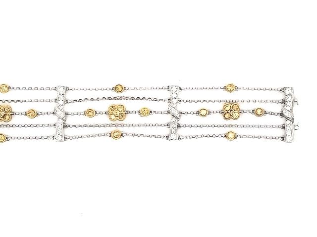 18kyw 2.06ctw Diamond Station Bracelet