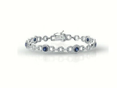 Sapphire & Cubic Bracelet