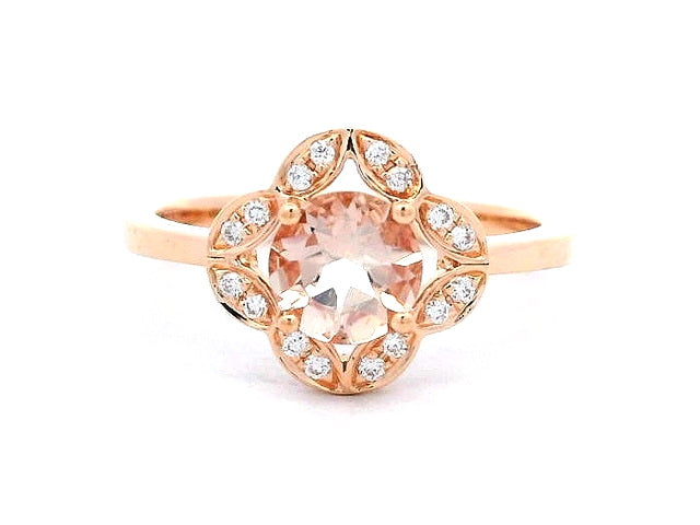 Morganite & Diamond Ring