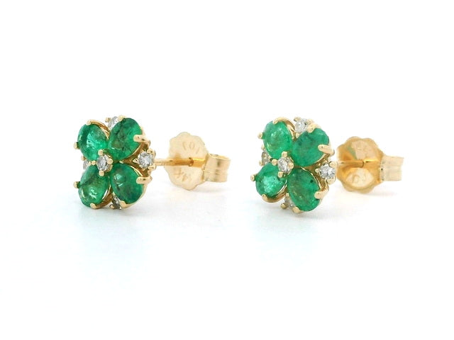 Emerald & Diamond Earrings