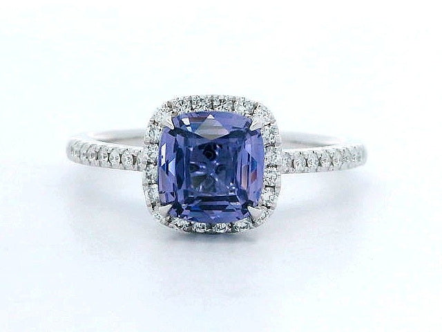 Purple Spinel and Diamond Ring