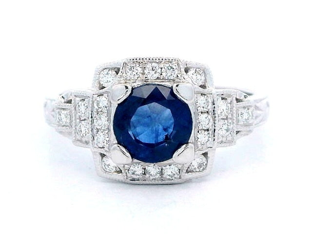 18KT Sapphire & Diamond Ring