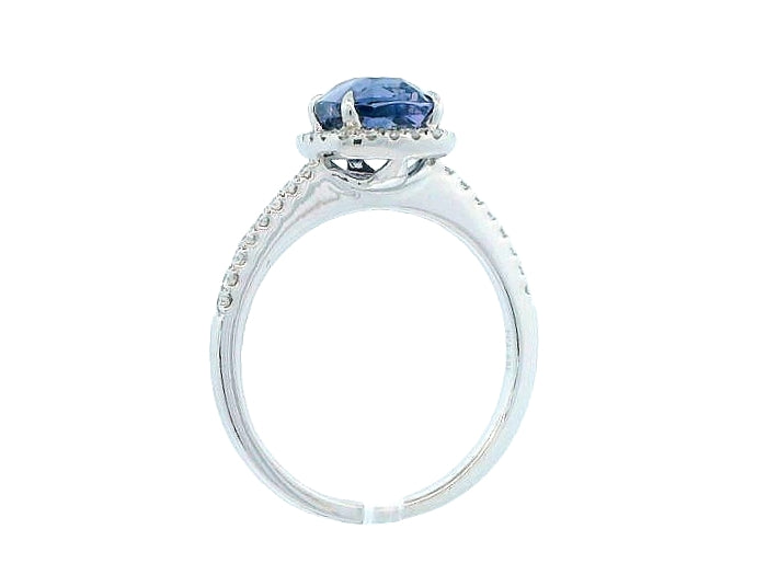 Purple Spinel and Diamond Ring