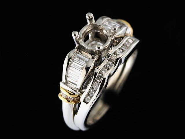 Platinum Engagement Mount & Band