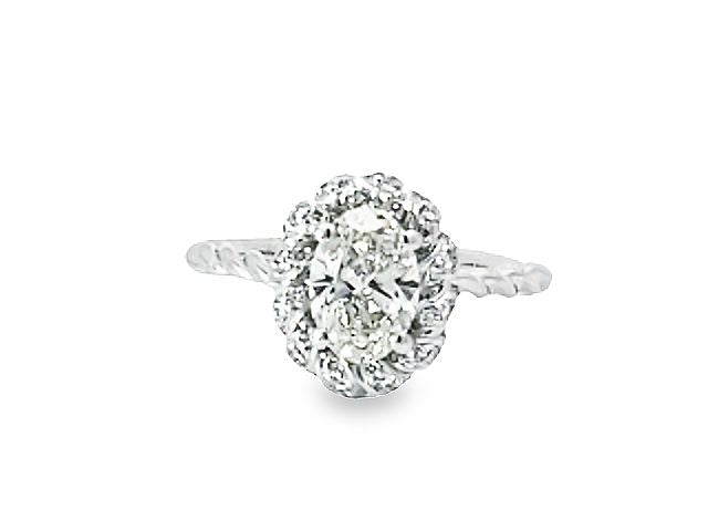 1.02 ct LG Oval Diamond Engagement Ring