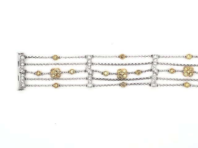 18kyw 2.06ctw Diamond Station Bracelet