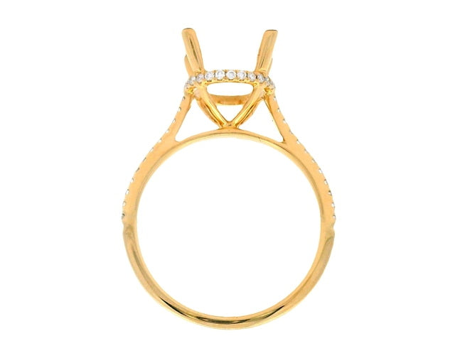 18KT Hidden Halo Engagement Mount