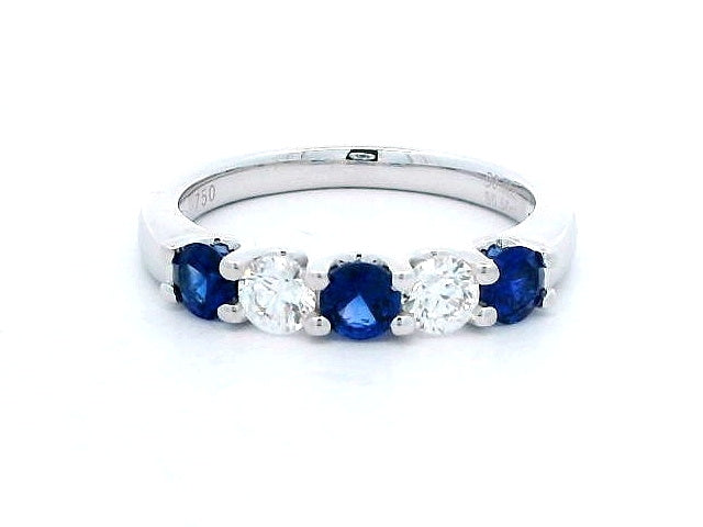 18KT Sapphire & Diamond Band