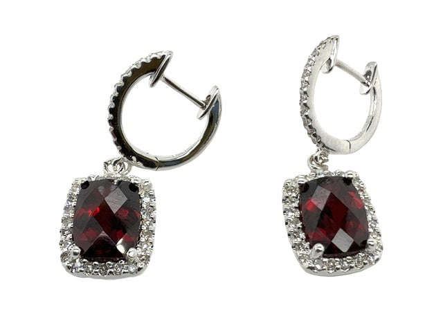 14K white gold cocktail earrings
