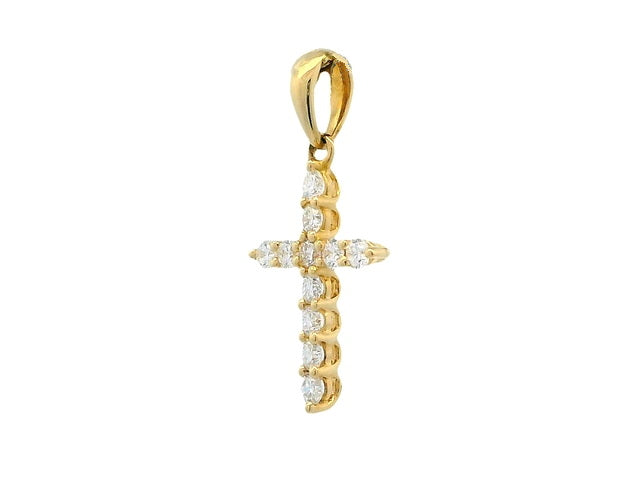 18KT Fancy Diamond Cross