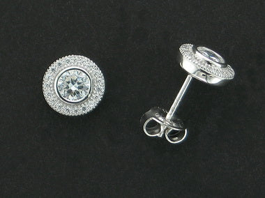 Silver Earrings With Cubic