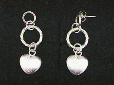 Satin Heart Earrings
