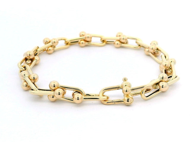 14KT Interlocking Link Bracelet