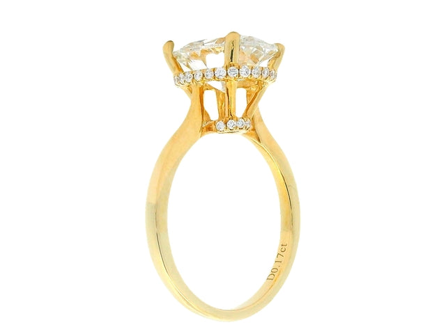 18KT Oval Engagement Mount