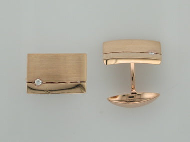 10k R Diamond Cuffinks