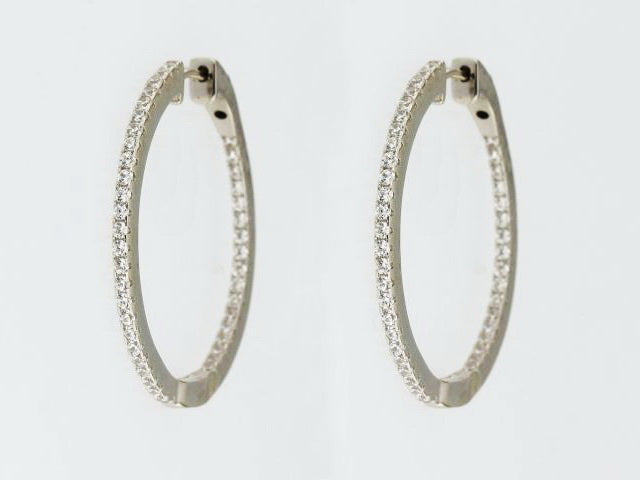 Locking Cubic Hoop Earrings