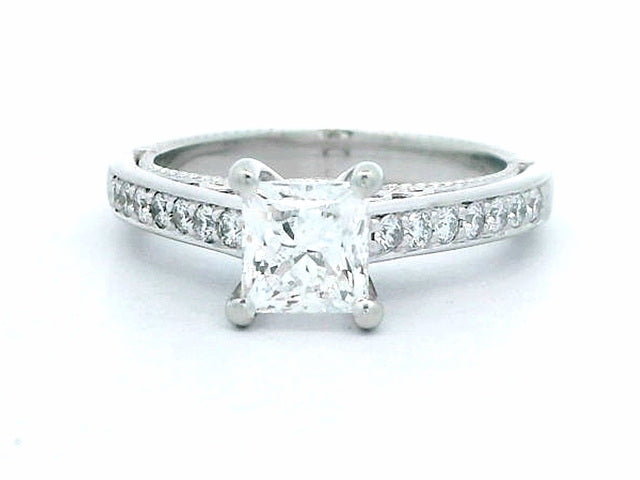0.95 ct Princess Cut Engagement Ring