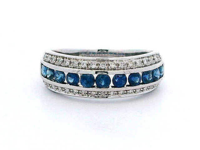 Blue Sapphire & Diamond Ring