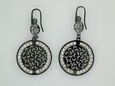 Small Black & White Sole Earrings