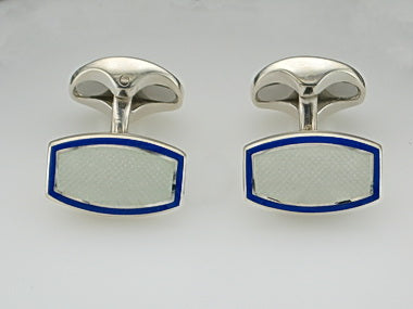 Blue And White Cufflinks
