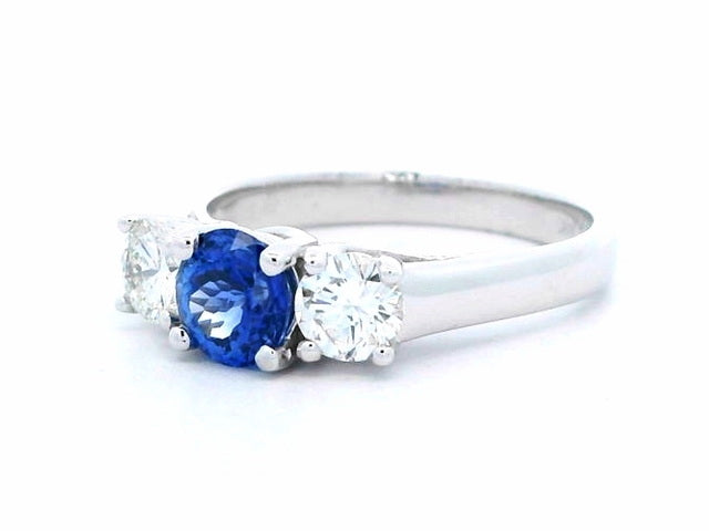 Sapphire and Diamond Trinity Ring