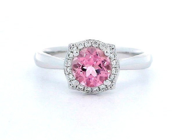 Pink Tourmaline & Diamond Ring