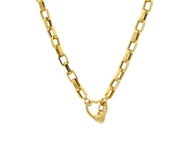 10KT "Paperclip" Style Chain