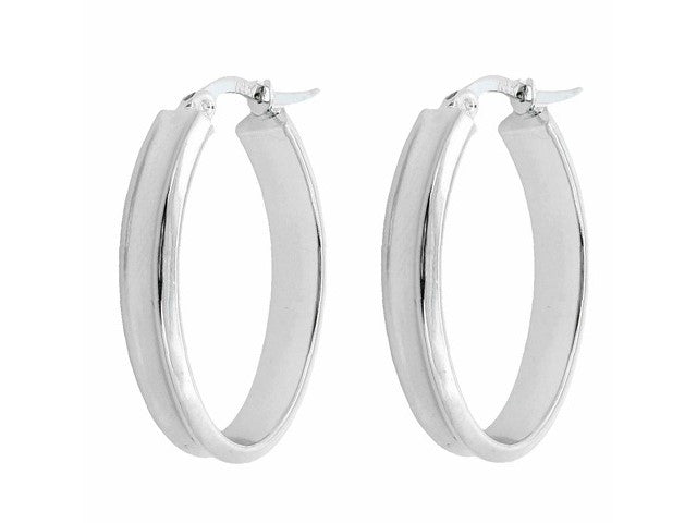 14KT Oval Hoop Earrings